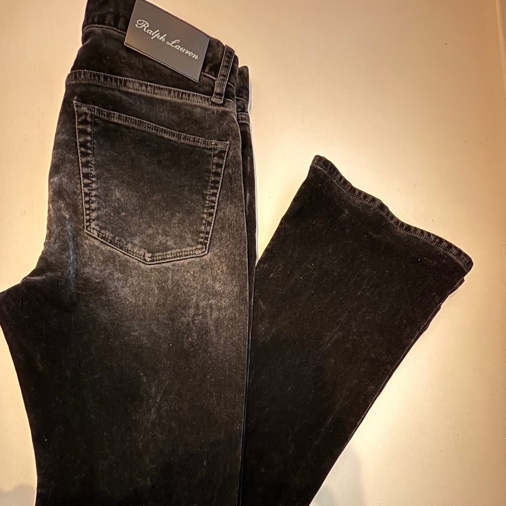 NWT Ralph Lauren Purple Label Collection Velvet Jeans Sz26